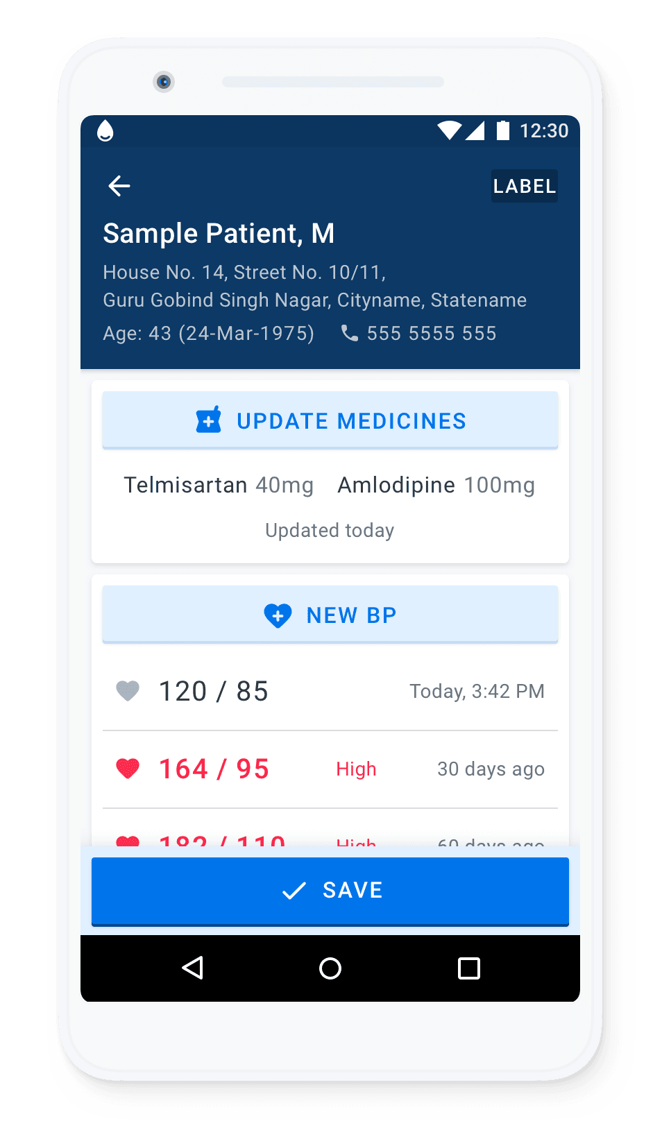 Simple app: Patient summary