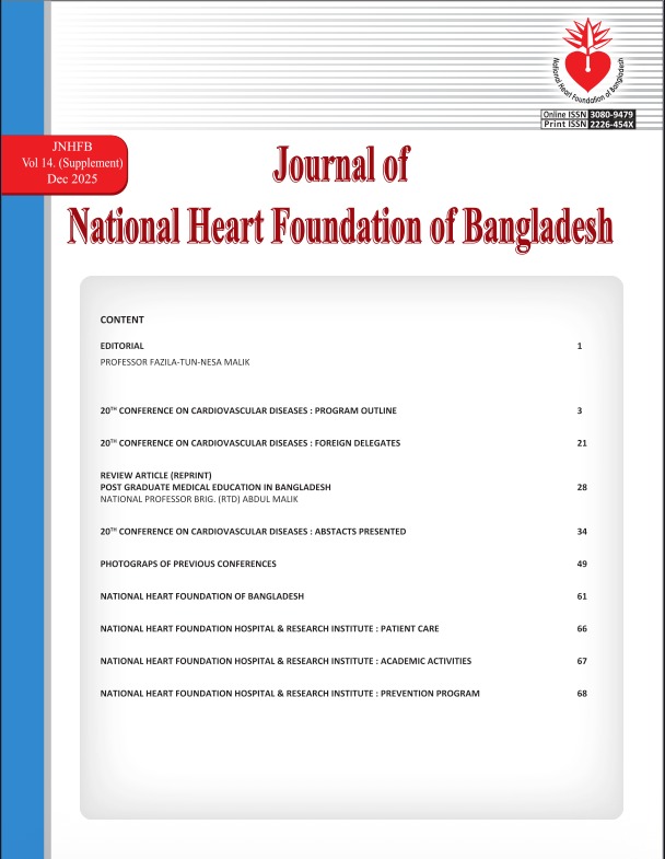 Cover of the Journal of the National Heart Foundation of Bangladesh